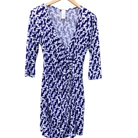 Laundry by Design Navy and White Abstract Dress Size 10P - Picture 1 of 11